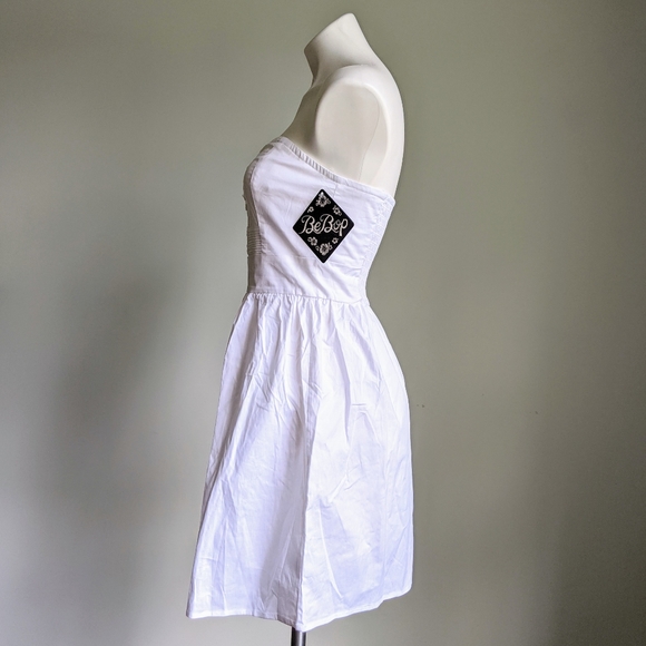 🌼 BeBop Button Bustier Top Fit & Flare Dress - White M NWT GRADUATION DRESS!!! - Picture 4 of 10